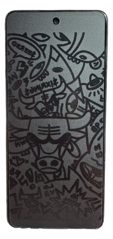 Mica de hidrogel con diseño instalada 26
